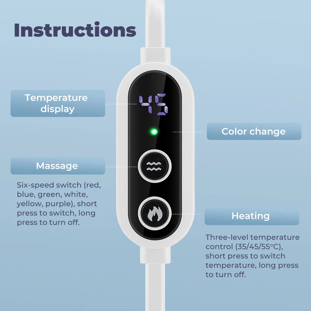 Hot Compress Eye Mask with controls