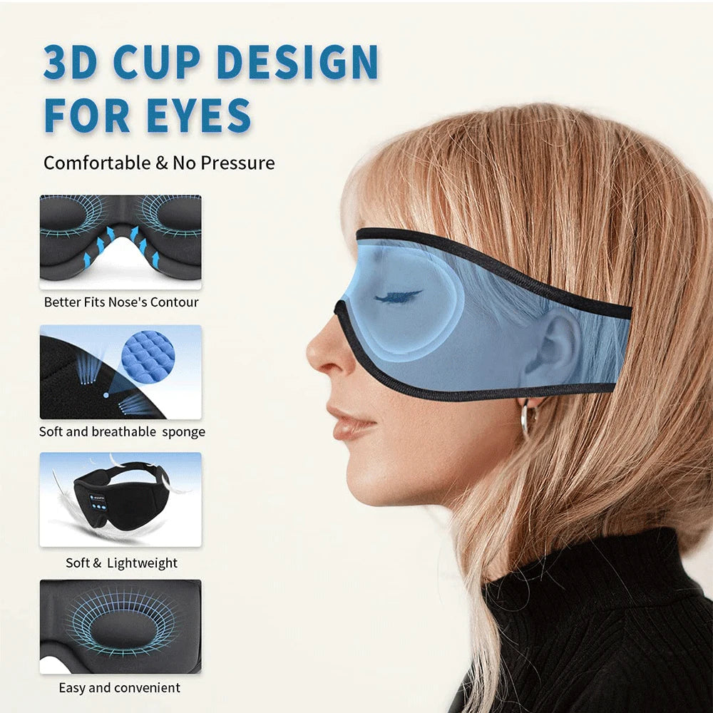 Enjoying Bluetooth meditation eye mask